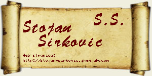 Stojan Sirković vizit kartica